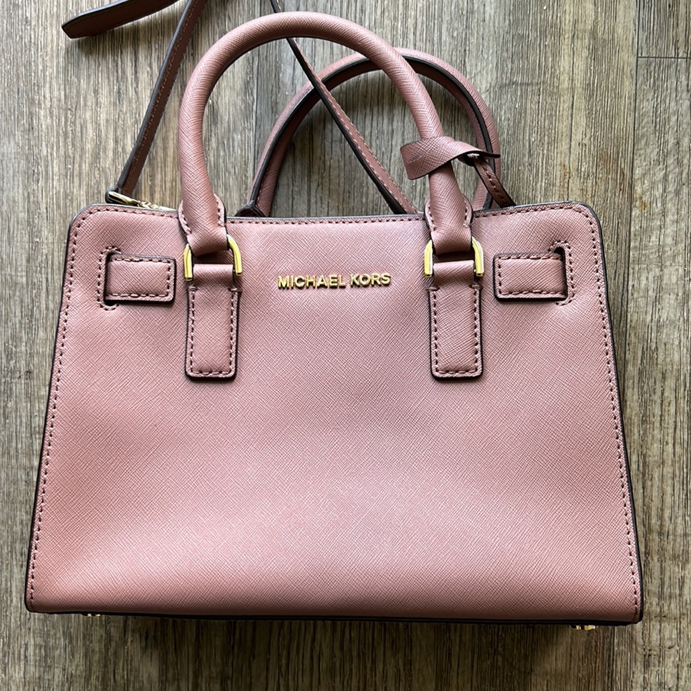 Authentic Michael Kors Small Crossbody Mauve Pink Bag - Picture 2 of 11